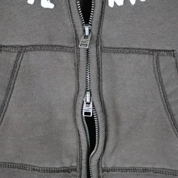 Hollister Laguna OC Southern Cal Women's Full Zip Hoodie Brown XS 16x20 - Picture 3 of 16